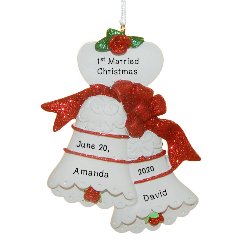 1st wedding ornaments christmas